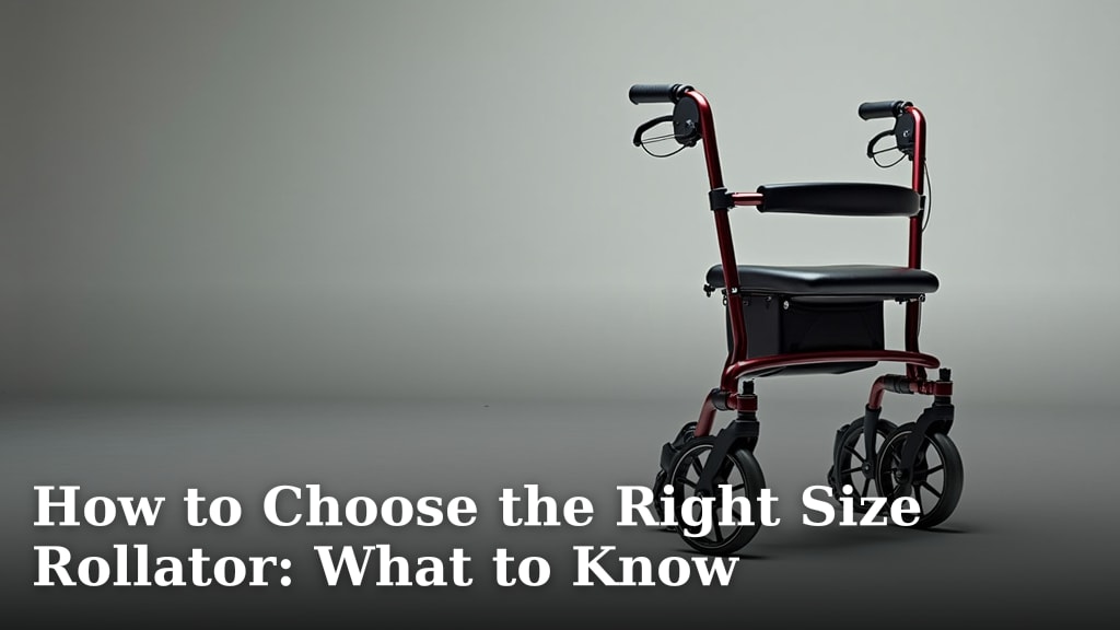 How to Choose the Right Size Rollator: What to Know