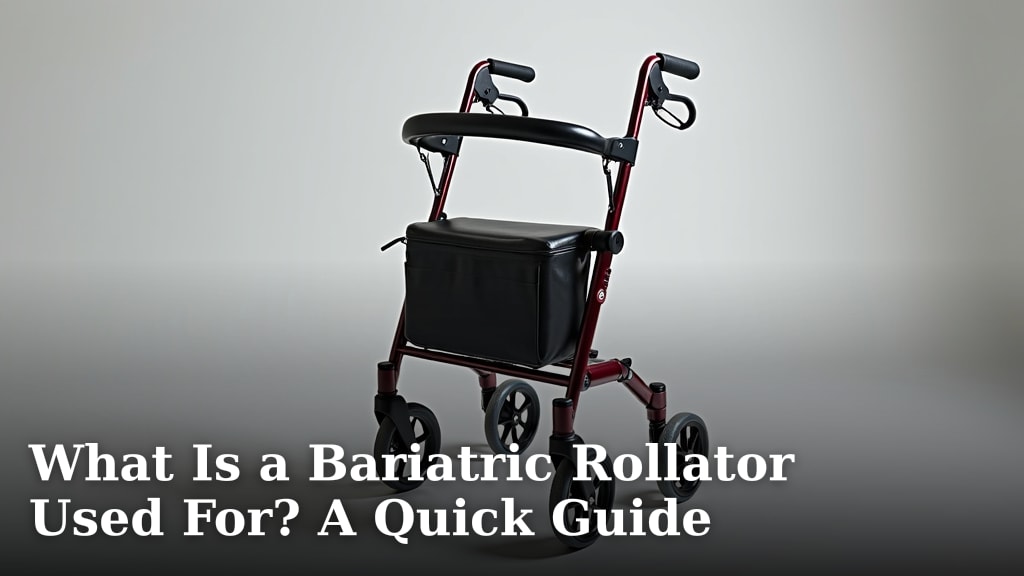 What Is a Bariatric Rollator Used For? A Quick Guide